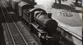 A photo of a steam train