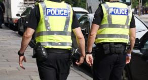 Police officer on duty in the UK