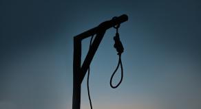 Silhouette of a noose and gallows