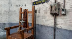 A stock photograph of an electric chair.
