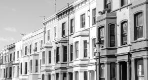 A stock image of homes in Notting Hill, London, UK.