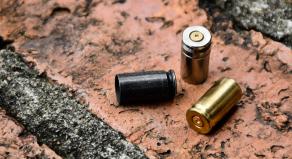 A stock photo of bullet casings