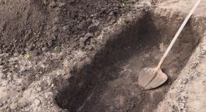 A shallow grave