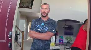 Chris Watts answering his front door - still taken from police bodycam footage
