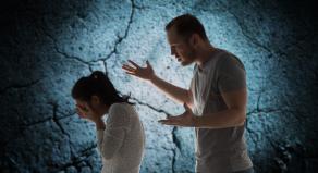 A man shouting at a woman