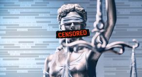 Close up of the justice statue
