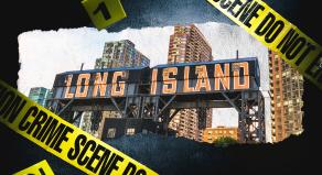 A graphic showing the famous Long Island pier sign