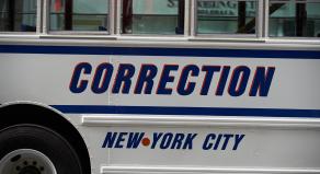 New York correctional deparment bus