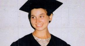 Lynsie Ekelund in her graduation gown