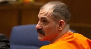 Michael Gargiulo wearing an orange jumpsuit during a court hearing