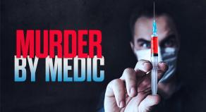 'MURDER BY MEDIC' - A medical professional menacingly holds a syringe