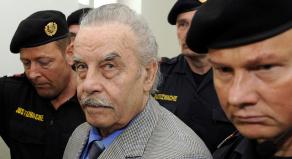 Josef Fritzl is led into court by two police officers