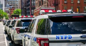 New York Police Department vehicles on the streets of New York