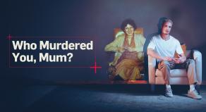 'Who Murdered You, Mum?' - Daniel Wing sitting in a chair next to a projection of his mother