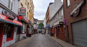 The 'Reeperbahn' street in Munich lined with bars