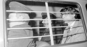 Dennis Nilsen in the back of a police car