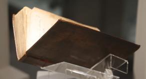 A book bound in the skin of killer William Corder on display