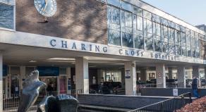 The exterior of Charing Cross Hospital in west London
