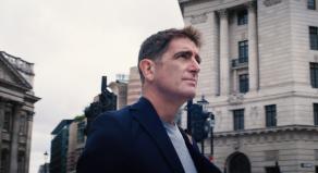 Marcel Theroux in the 'Bank' area of London
