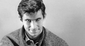 Anthony Perkins as Norman Bates staring down the camera at the end of 'Psycho' (1960)