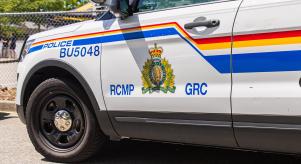  A police car in British Columbia on a sunny day