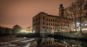 The Salts Mill in Bradford at night