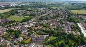 Aerial view of Leighton Buzzard