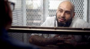 Benjamin Delgadillo being interviewed in prison