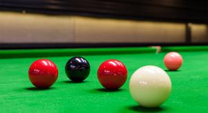 Snooker balls on a table