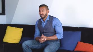 Dr Sohom Das being interviewed by Crime+Investigation UK
