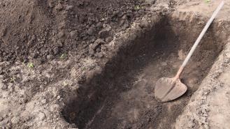 A shallow grave