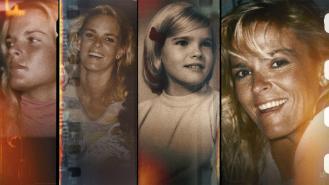 Pictures of Nicole Brown Simpson across different ages - as if appearing on a roll of film