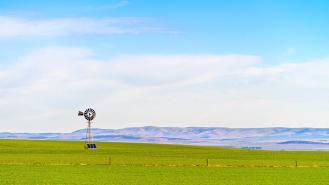 An old wind turbine in rural Australia