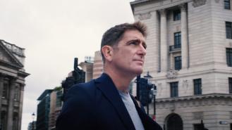 Marcel Theroux in the 'Bank' area of London