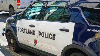 A 'Portland Police' car