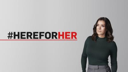 #HereForHer is Crime +Investigation’s campaign to support victims of domestic abuse.