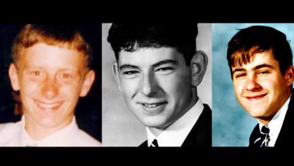 A photograph of Thomas Kelly, David Hanson, and David Grieff
