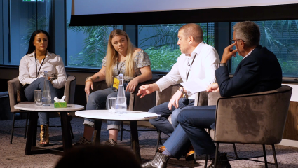 A photograph of the Survivors session at CrimeCon UK 2021