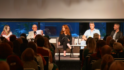 A photograph of the serial killer case study on Dennis Nilsen at CrimeCon UK 2021