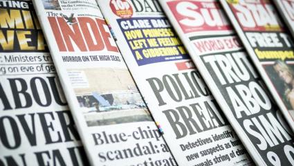 A selection of tabloid newspaper 