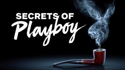 The playboy bunny and Hugh Hefner's trademark pipe