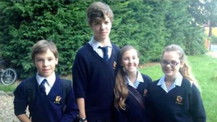 Breck Bednar with schoolfriends