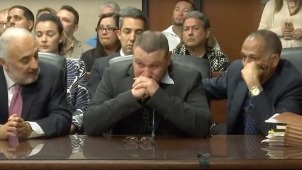 Daniel Villegas nervously waiting in court