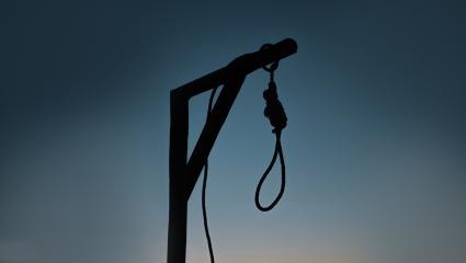 Silhouette of a noose and gallows