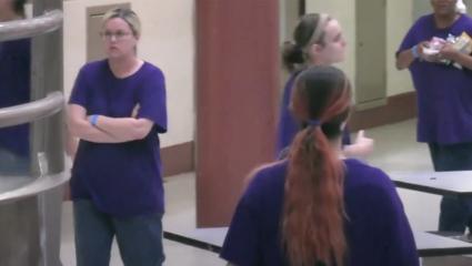 A female police officer called Ashley goes undercover in a prison