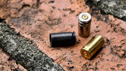 A stock photo of bullet casings