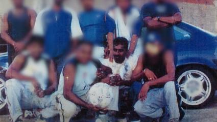 Maneswaran Kaneshan with members of the Tamil Tigers