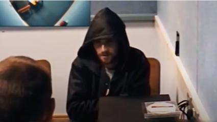 Ben Blakeley in the interrogation room