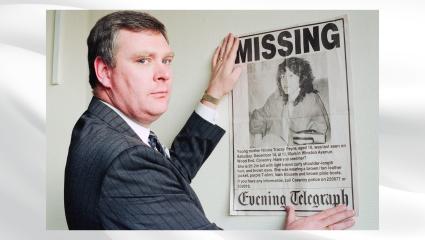 A missing person poster being unveiled for Nicola Payne