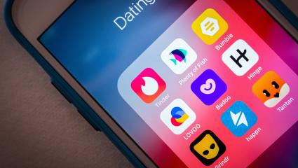 Dating apps on a smartphone